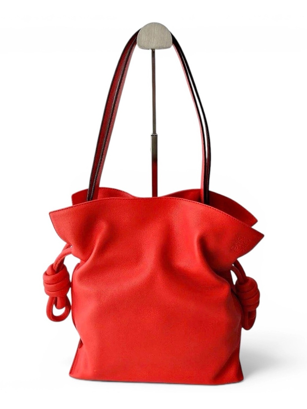 Loewe Flamenco Knot Shoulder Bag Red Leather Women’s Shoulder Bag